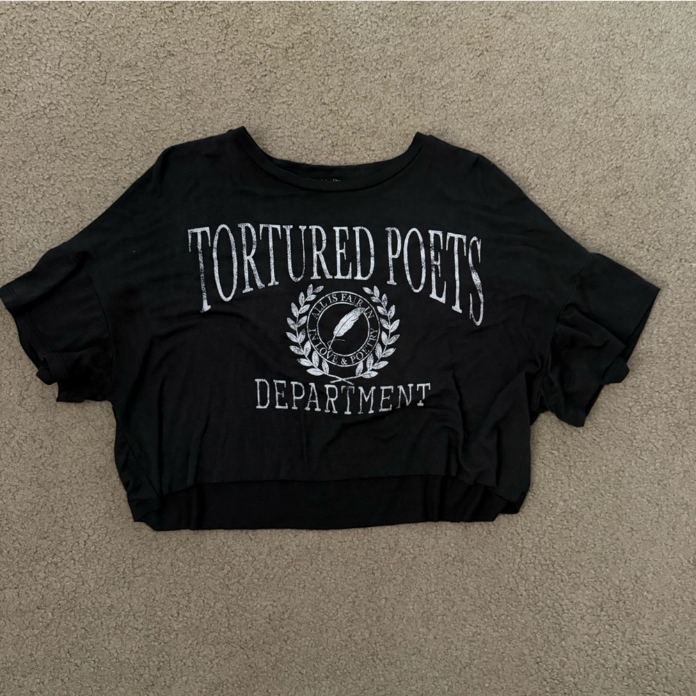 Taylor Swift TTPD Black Graphic Top